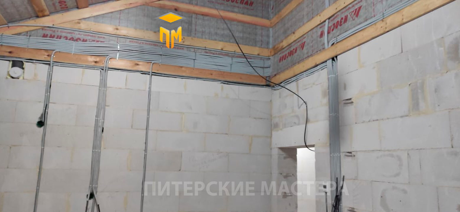 Электрика под ключ в блочном частном доме